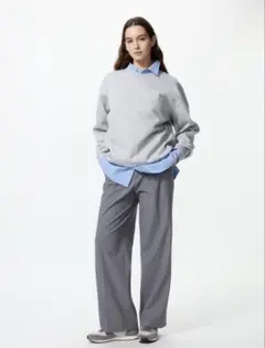 UNIQLO タックワイドパンツ 丈長め Lサイズ