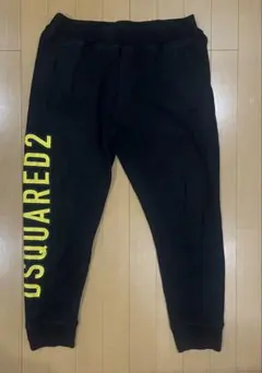 2022年】DSQUARED2 スウェットパンツ M 黄 黒 ロゴ - メルカリ