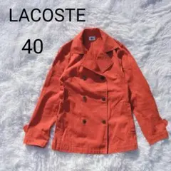 LACOSTE コットン ハーフ丈 トレンチコート 40 ダブル ジャケットのサムネイル