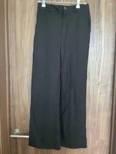 GU カットソーストレートパンツ ブラック 黒 Mサイズ