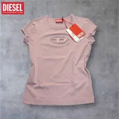 〖大人気〗DIESEL オーバルD カットアウト ロゴT ピンク 現行タグ