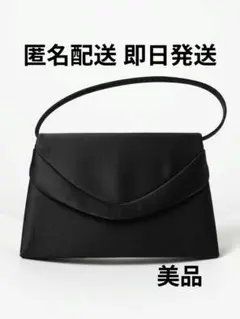 【美品】フォーマルバッグ ハンドバッグ 黒 冠婚葬祭 結婚式 卒業式 ミラー付