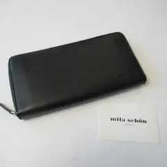 ■ミラ・ショーン未使用ブラック ジップウォレット / ラウンド長財布 No.4のサムネイル