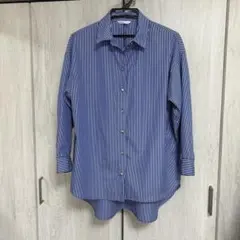 とても爽やかなブルー！青と白のストライプ 長袖シャツ　新品