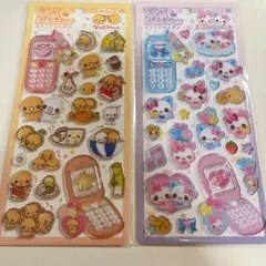 正規品　平成はっぴーフォン　シール　なっとうちゃん　まじかるみゅーちゃん　セット