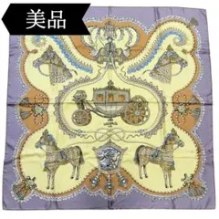 ほぼ未使用 HERMES カレ90 スカーフ ラ・フォル・パラード エルメス