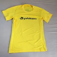phiten ファイテン スポーツTシャツ イエロー ×ネイビーMサイズ