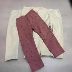 【sd】UNIQLO 100cmフリースレギンス10分丈