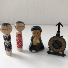 鉛筆削り　こけし消しゴム　アンティーク置物　レトロ