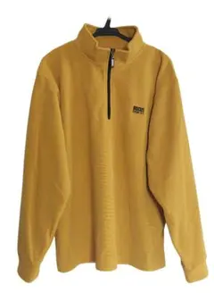 メンズ　ハーフジップ　マスタード　フリース　LL　DISCUS　ゴルフウェア