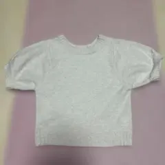 【グレイル】パフスリーブ ニットセーター ライトグレー