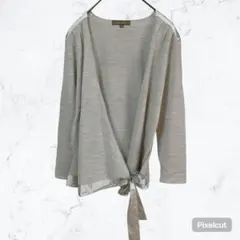 J760 BALLSEY ウール シルク カシュクール カーディガン M 古着のサムネイル