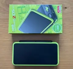 Newニンテンドー2DS LL ブラック×ライム　本体　美品　保護ケース付き