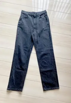 GUハイウエストストレートジーンズ