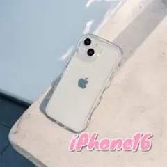 iPhone 16 クリアTPUケース 韓国 推し活 うねうね