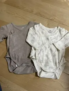 H&M オーガニックコットン ベビー肌着 2枚セット