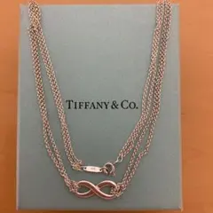 Tiffany & Co.ティファニー インフィニティ ダブルチェーンネックレス