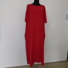 ✡️Samansa Mos2 半袖カットソーワンピース 赤色サイズF