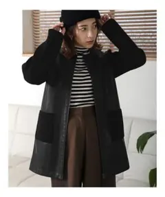 レザー ノーカラージャケット