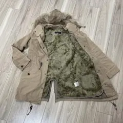 VICKY フード付きミリタリージャケット　モッズコート ベージュ