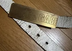 DOLCE&GABBANA ヴィンテージ レザーベルト ロゴプレート 加工