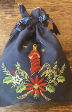 川島織物セルコン 巾着 コットン クリスマス