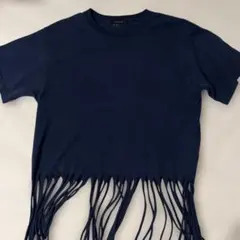 AMERICAN RAG CIE ネイビー フリンジ Tシャツのサムネイル