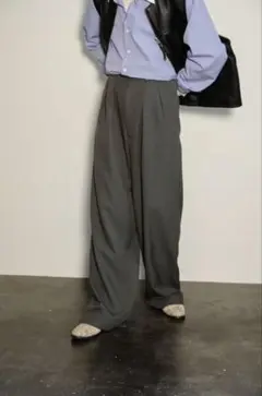 m's braque TUCKED BAGGY PANTS グレー【値下げ可】
