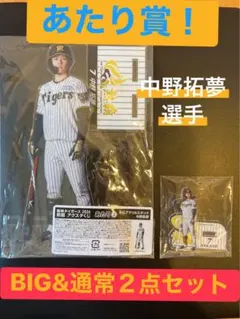 阪神タイガース2026熱覇くじ アクリルスタンド 中野拓夢 2点セット