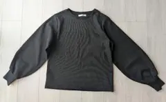 レディースブラック厚手カットソー