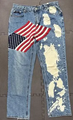 USA 古着 SEANJOHN デニムパンツ B系 ワイド baggy Y2K 90's SEANJOHN ショーンジョン ホワイト デニム パンツ バギー