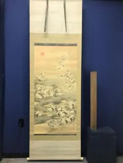 真作/石渓/梅花山村図/山/村/山水/家/布袋屋掛軸HB-133 真作/石渓/梅花山村図/山/村/山水/家/布袋屋掛軸HB-133 - メルカリ