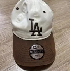 New Era 9TWENTY キャップ YOUTH ホワイト/ブラウン