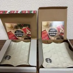【ネコポス匿名配送】スターバックス 2021 プレート 2枚セット ホワイトのサムネイル
