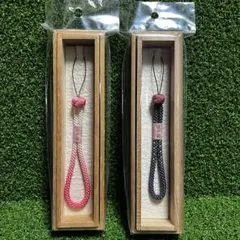 江戸組　ハンドメイド　組紐ストラップ2個セット