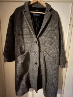 ジャーナルスタンダードレリューム　イタリア製　チェスターコート　グレー×黒