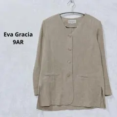 伊娃·格拉西亚 夹克 无领 9AR 米色 日本制造 J420
