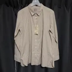 無印良品　レギュラーカラー 長袖シャツ Lサイズ ストライプ