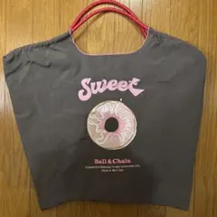 Ball&Chain ドーナツプリント エコバッグ グレー