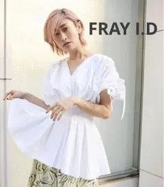 FRAY I.D フレイアイディー　ボリュームタフタチュニックブラウス　ホワイト