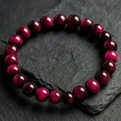 n*t様 【300円オークション】ローズレッドタイガーアイ ブレスレット 16c