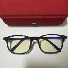 Zoff ブルーライトカットメガネ ブラックフレーム