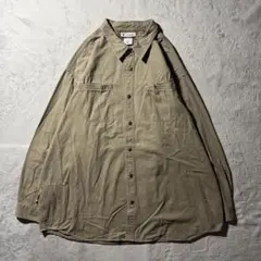 【Y8643】.Columbia 長袖ワークシャツ　サイズ3XB　ブラウン
