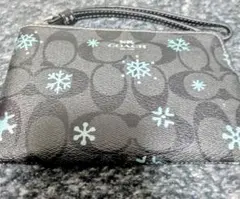 COACH スノーフレーク柄 コインケース