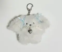 【WEGO】 ぷりりんわんこぬいぐるみキーホルダー ブルーのサムネイル