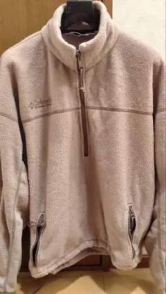 Columbia フリース ハーフジップ ベージュ アメリカ製ヴィンテージ