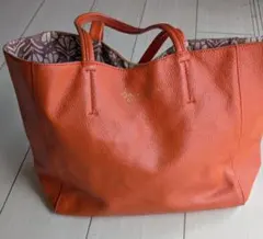 TOPKAPI　レザーオレンジトートバッグ