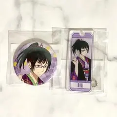 呪術廻戦 まるくじ 和装すたいる 禪院真希 缶バッジ アクリルキーホルダー