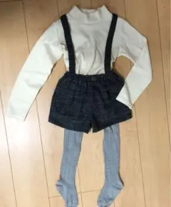 グローバルワークのサスペンダー付きショートパンツ
