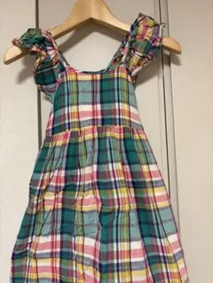 アマイアキッズ⭐︎Amaiakids チェック柄 バッククロス　ワンピース　6Yのサムネイル